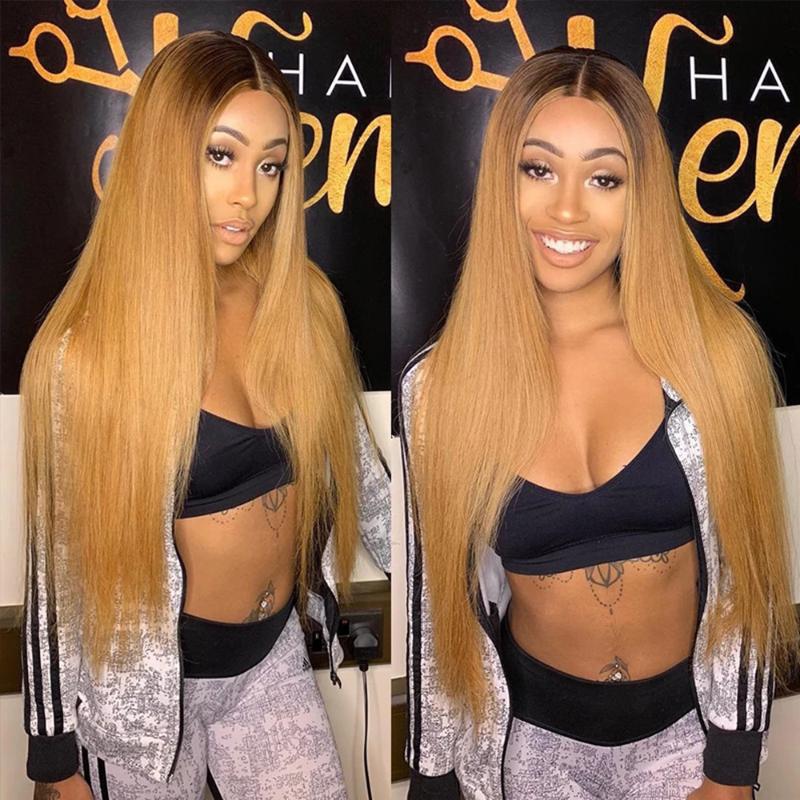 Peruvian Glueless Silk Top Full Lace Human Hair Wig Remy Lace Front Ombre Honey Blonde For Women Straight 360 Frontal Wigs, Black;brown 
Peruvian Glueless Silk Top Full Lace Human Hair Wig Remy Lace Front Ombre Honey Blonde For Women Straight 360 Frontal Wigs, Black;brown
