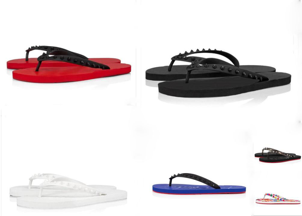 Famous Design Slippers Beach Flats red bottom flip flops black leather studded slides sandals men women red-soles spikes donna spiked rubber flip-flops with dust bag
Famous Design Slippers Beach Flats red bottom flip flops black leather studded slides sandals men women red-soles spikes donna spiked rubber flip-flops with dust bag