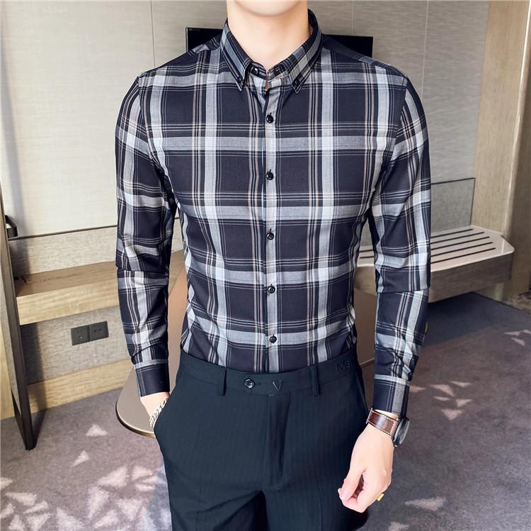 New Classic Casual Plaid Shirt for Men Spring Slim Long Sleeve Formal Business Dress Shirts High Quality Camisa Social Masculina, Black
New Classic Casual Plaid Shirt for Men Spring Slim Long Sleeve Formal Business Dress Shirts High Quality Camisa Social Masculina, Black
