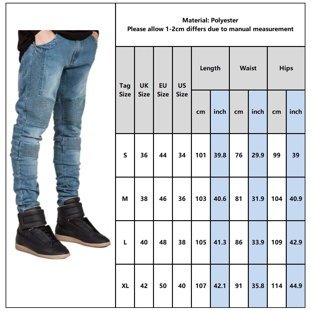 Black Motorcycle Biker Jeans Men Skinny Fit Denim Pants Hip Hop Men Stretch Denim Jeans homme Pencil Pleated Jeans TrousersQ30 201128