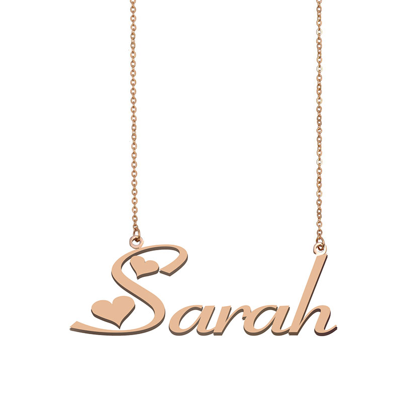 Sarah Name Necklace Custom Nameplate Pendant for Women Girls Birthday Gift Kids Best Friends Jewelry 18k Gold Plated Stainless Steel, Silver
Sarah Name Necklace Custom Nameplate Pendant for Women Girls Birthday Gift Kids Best Friends Jewelry 18k Gold Plated Stainless Steel, Silver