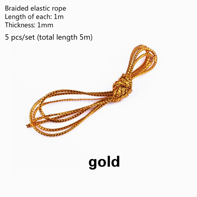 5 Pcs Dreadlock Beads Braids Hair Accessories Braiding Hair Styling Shimmer Stretchable Braiding Hair Strings Long 1 Mpc