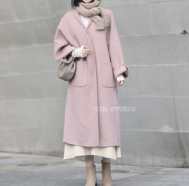 VINStudio Women Open Stitch Cashmere Woolen Coat Mohair Pink Overcoat Winter WarmCoats Abrigos Para Mujer Chaqueta
VINStudio Women Open Stitch Cashmere Woolen Coat Mohair Pink Overcoat Winter WarmCoats Abrigos Para Mujer Chaqueta