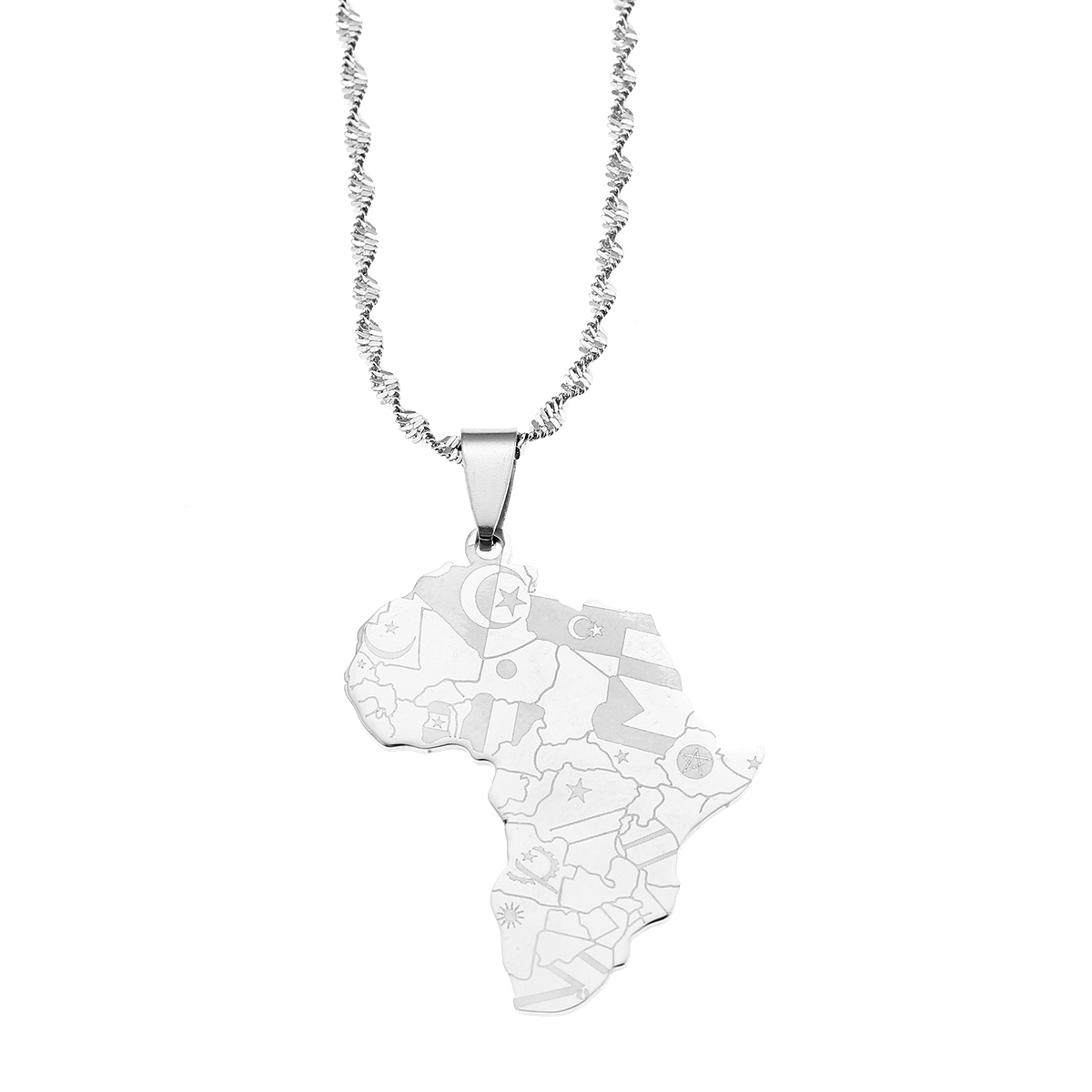 Africa Map Country Flag Pendant Necklaces Jewelry Mali Nigeria Congo Sudan Libya Ethiopia Egypt Flags Necklace Jewelry
Africa Map Country Flag Pendant Necklaces Jewelry Mali Nigeria Congo Sudan Libya Ethiopia Egypt Flags Necklace Jewelry