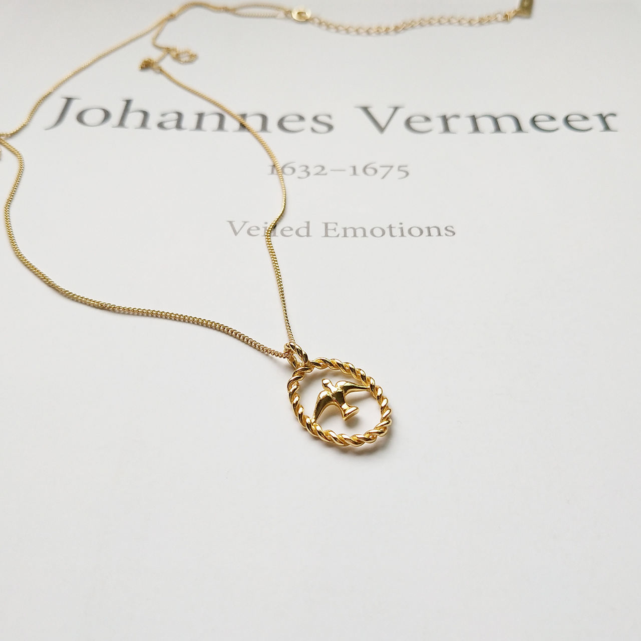 New Minimalism 925 sterling silver pendant necklaces handmade jewelry bird pendant designer necklaces gold color with link chain for women