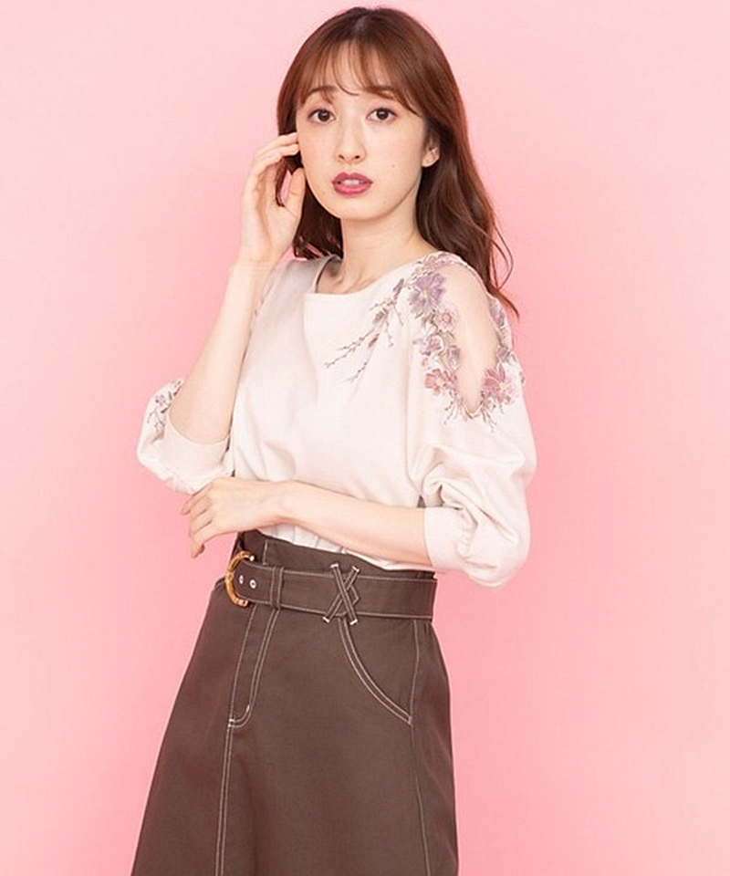 autumn and winter Japanese all-match perspective embroidery net yarn flower pullover sweater sweater women 201203