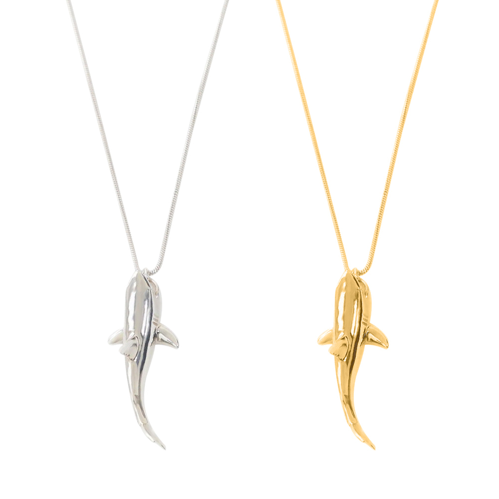 Shark Gold Necklace Chain Long-chain Charm Simple Hip Hop 925 Silver Jewelry for Women Present A4ez
Shark Gold Necklace Chain Long-chain Charm Simple Hip Hop 925 Silver Jewelry for Women Present A4ez