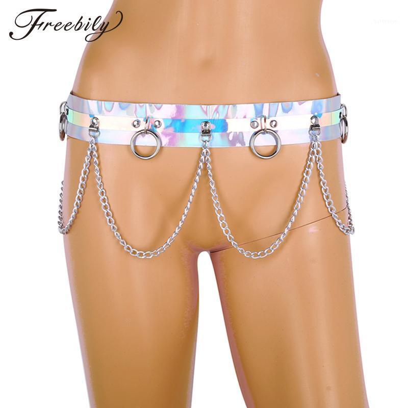 New Fashion Women Punk Shiny Laser Dazzle Colour PVC Female Body Waist Belt O Ring Holographic Sexy Harness Chain Belt1, Silver
New Fashion Women Punk Shiny Laser Dazzle Colour PVC Female Body Waist Belt O Ring Holographic Sexy Harness Chain Belt1, Silver