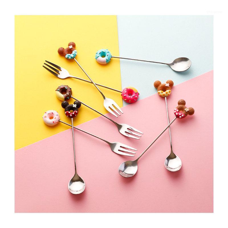 New Mini Stainless Steel Lovely Doughnut Dessert Spoon Fork Coffee Ice Cream Tool Home Kitchen Flatware Dinnerware Tableware1
New Mini Stainless Steel Lovely Doughnut Dessert Spoon Fork Coffee Ice Cream Tool Home Kitchen Flatware Dinnerware Tableware1