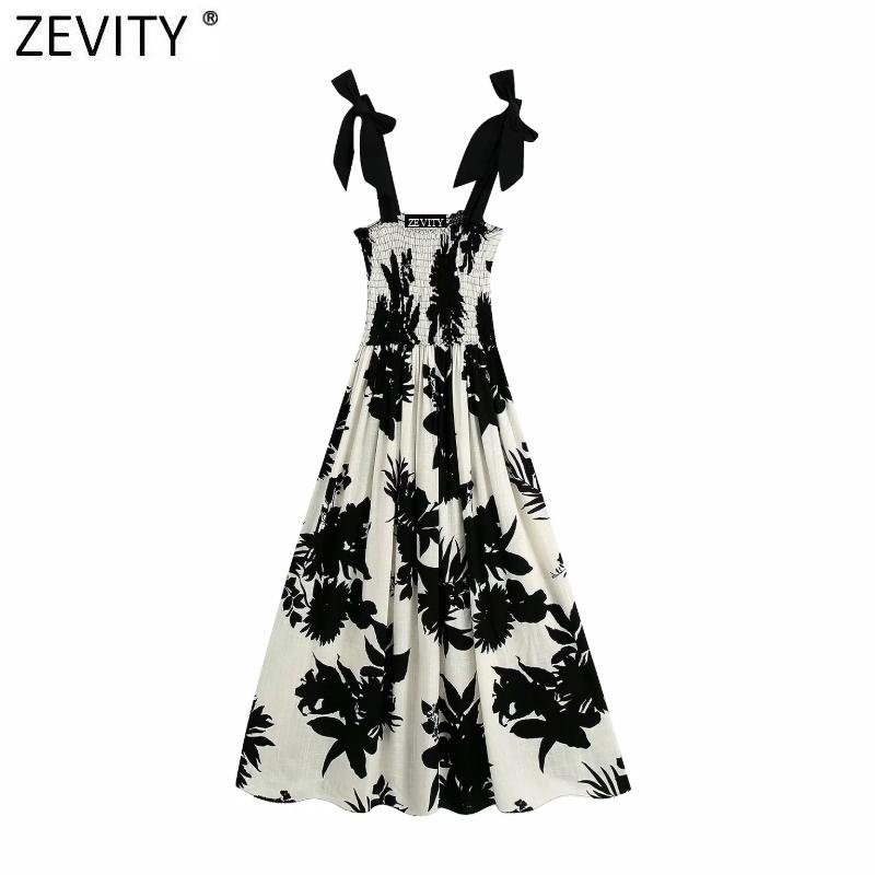 Zevity women vintage black leaves print elastic sling linen midi dress chic female bow tied strap ruffles casual dresses DS4151, As pic ds4151bb
Zevity women vintage black leaves print elastic sling linen midi dress chic female bow tied strap ruffles casual dresses DS4151, As pic ds4151bb