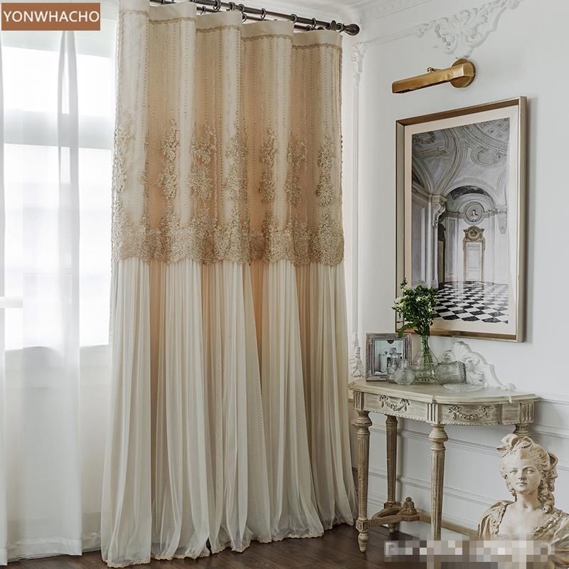 Custom curtains French light luxury bedroom princess full blackout high-end beige cloth blackout curtain tulle drape B765
Custom curtains French light luxury bedroom princess full blackout high-end beige cloth blackout curtain tulle drape B765