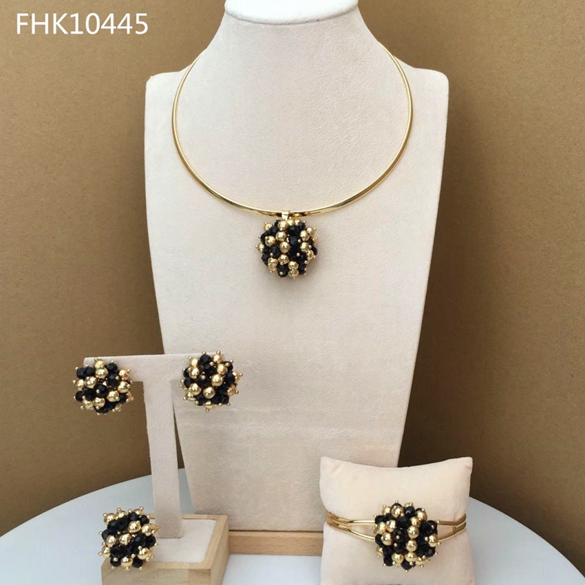 Yuminglai African Fashion Jewelry Sets Multi Color Jewelry Dubai Costume Jewelry for Women FHK9930 201222