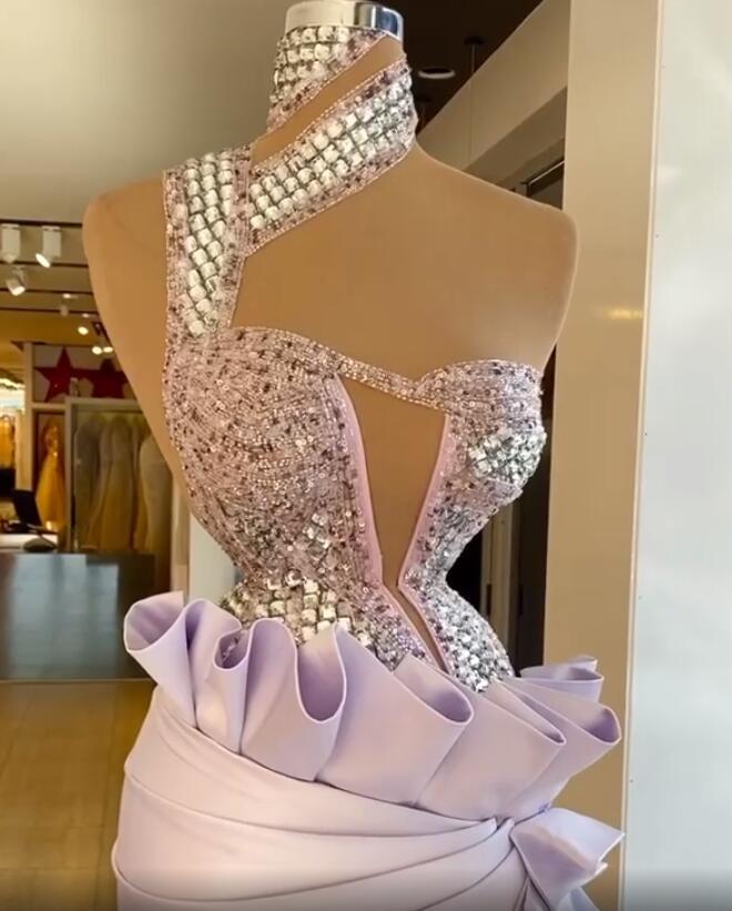 elegant satin cocktail dress aso ebi inspired sexy sparkling beaded frock perfect for special occasions