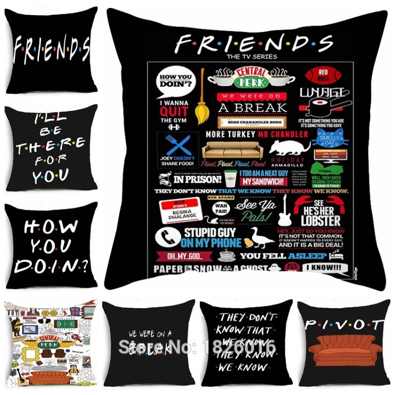 ZENGIA Friends TV Show Funny Quotes Black Pillow Cover Polyester Decorative Cushion Cover Gift for Couples Wedding Bridal Shower, 16
ZENGIA Friends TV Show Funny Quotes Black Pillow Cover Polyester Decorative Cushion Cover Gift for Couples Wedding Bridal Shower, 16