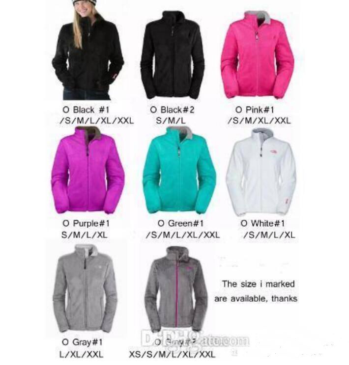 New Fashion Women Soft Fleece Osito Jackets High Quality Ladies Mens Kids SoftShell Ski Down Coats Windproof Casual Coats Black White