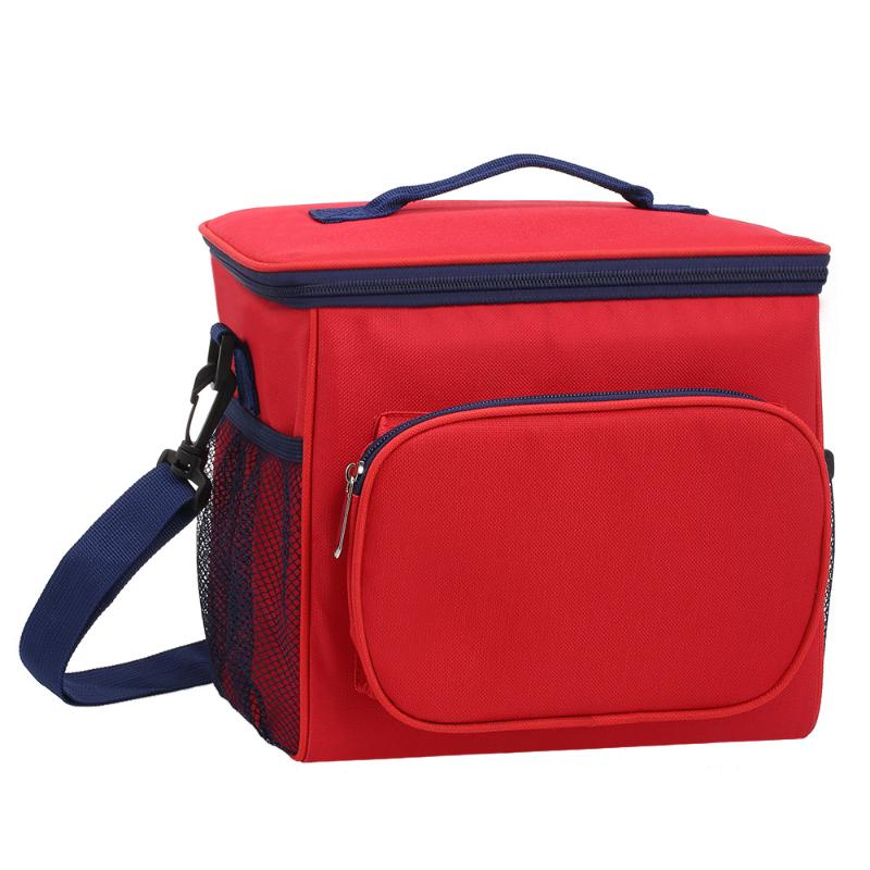 Lunch Bag Leakproof Reusable Insulated Durable Cooler Lunch Bag Office Picnic Beach Box with Adjustable Shoulder Strap