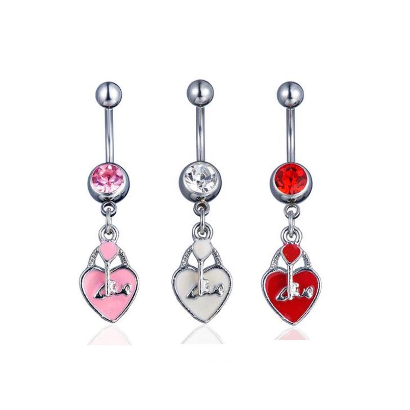 D0236-1 ( 3 Colors ) Heart And Lock Style Belly Button Navel Rings Body Piercing Jewelry Dangle Accessories Fashion Charms U0Tbp, Silver
D0236-1 ( 3 Colors ) Heart And Lock Style Belly Button Navel Rings Body Piercing Jewelry Dangle Accessories Fashion Charms U0Tbp, Silver