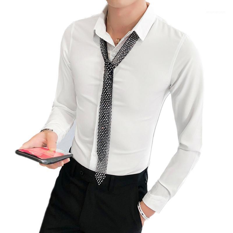 Spring and autumn men shirt long-sleeved fashion slim shirt men white black mens dress shirts Large size 5xl1
Spring and autumn men shirt long-sleeved fashion slim shirt men white black mens dress shirts Large size 5xl1
