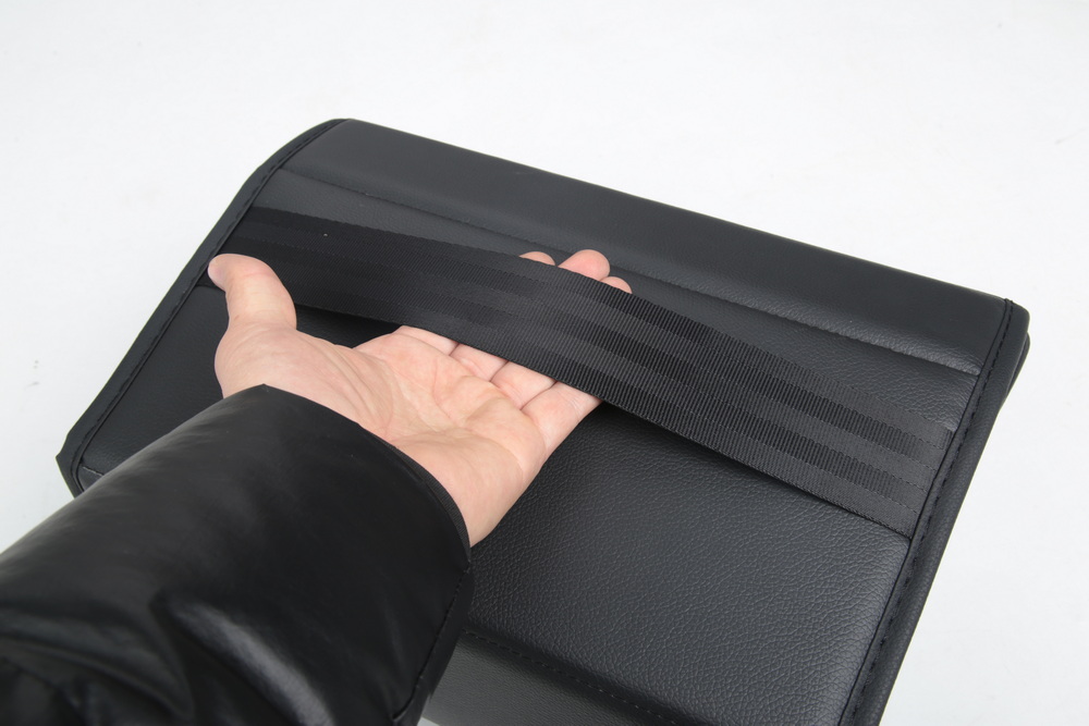 For Tesla Model Y Under Seat Storage Box Folding Leather Organizer Case Car Modification Interior Auto Accessories with Cover Portable Sundries Bag