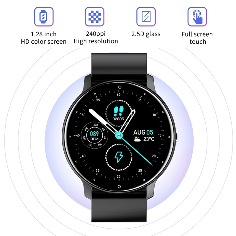 Bluetooth Smart Watch Men Woman Wristband Heart Rate Blood Pressure Wristwatch Sport Fitness Watch IP67 Waterproof Smartwatch For