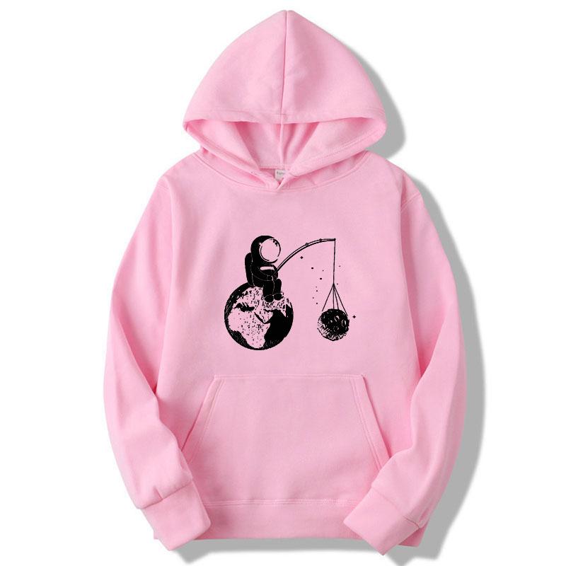 Men's Hoodies & Sweatshirts Fashion Brand Astronaut Funny Design Printing Blended Cotton Spring Autumn Male Casual Hip Hop Hoodie