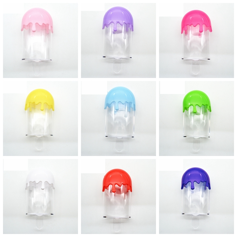 3D Mink Eyelash Clear Package Boxes False Eyelashes Packaging Empty Eyelash Box Case Creative Ice Cream Shaped Lashes Box Packaging