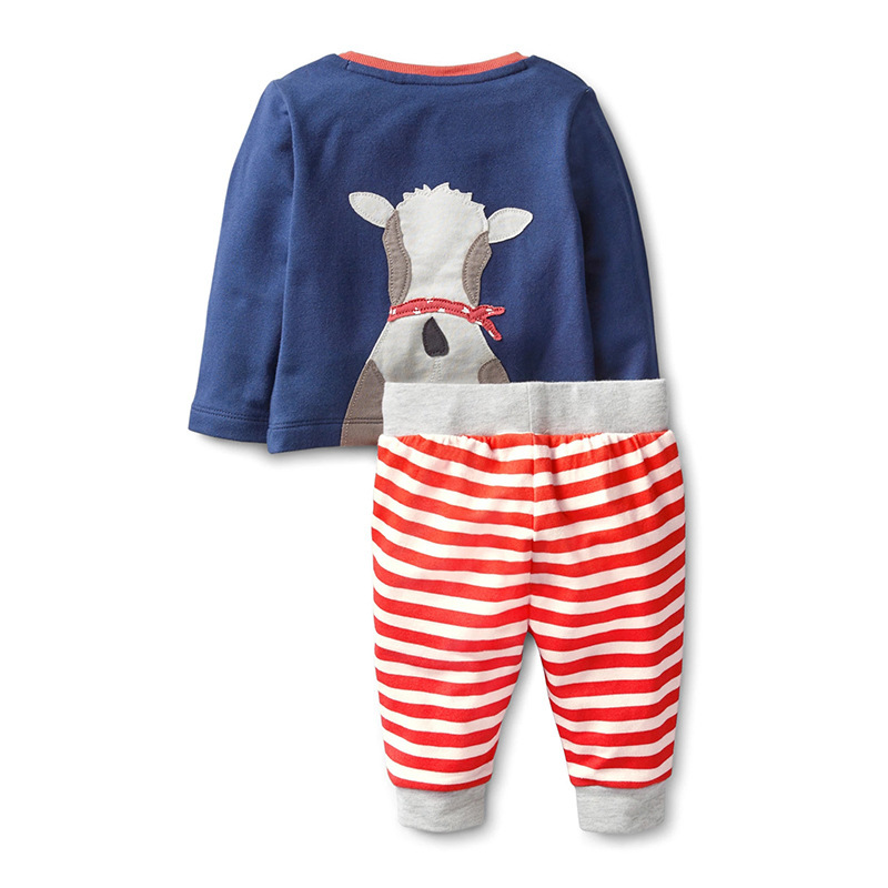 Little maven 2-7Years Autumn Cow Cotton Kids Toddler Boys Clothing Sets Children's Fall Boutique Outfits Kits Clothes For BoysX1019
