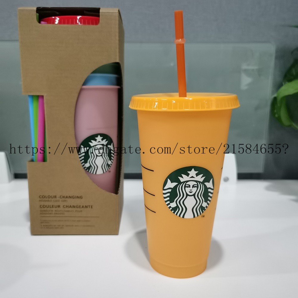 24OZ Color Change Tumblers Plastic Drinking Juice Cup With Lip And Straw Magic Coffee Mug Costom Starbucks color changing plastic cup, 1set (5 colors)
24OZ Color Change Tumblers Plastic Drinking Juice Cup With Lip And Straw Magic Coffee Mug Costom Starbucks color changing plastic cup, 1set (5 colors)