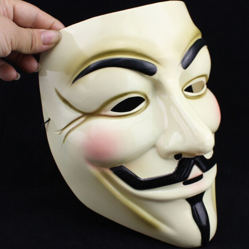 2color Halloween Cosplay Masks Masquerade Masks Full Face V Vendetta Anonymous Guy Fawkes Mask For Vendetta Anonymous Valentine Ba