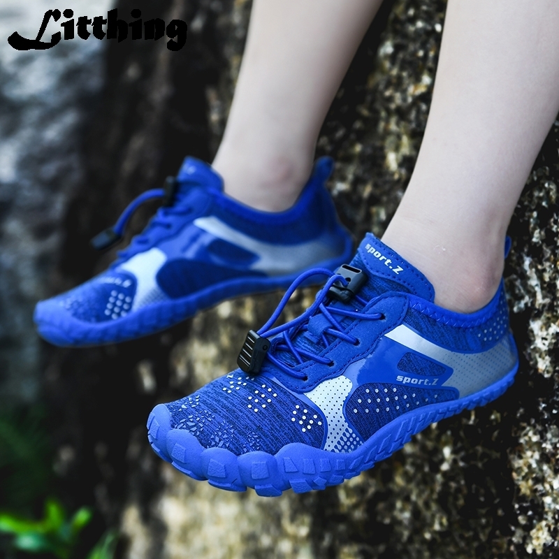 Children Shoes Summer Water Shoes Breathable Non-slip Sport Mesh Solid Color Sneaker Kids Boys Girls Beach Shoes 201130