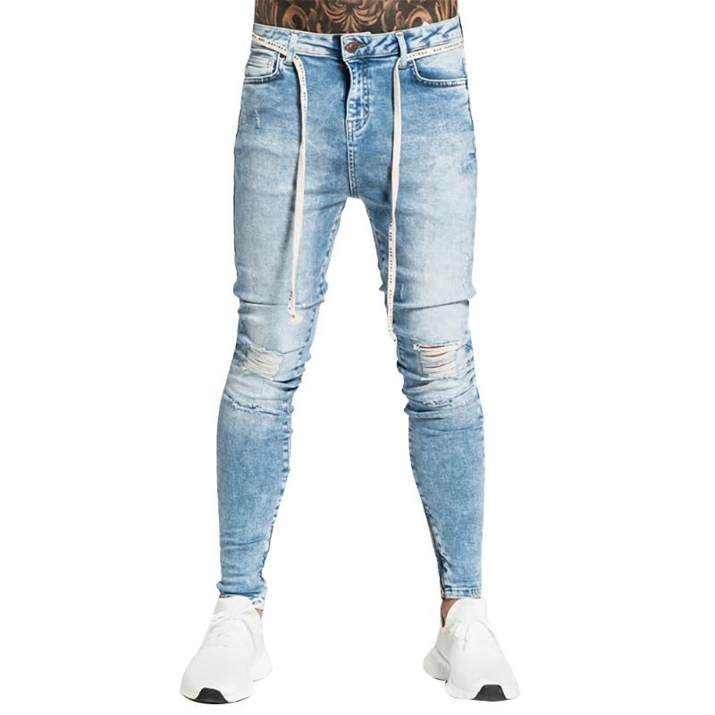 Sexy Hole Sknny Jeans Men ClothtingPants Drawstring Trousers Male Pencil Pants Sknny Denim Pant Men' Jeans, Black
Sexy Hole Sknny Jeans Men ClothtingPants Drawstring Trousers Male Pencil Pants Sknny Denim Pant Men' Jeans, Black