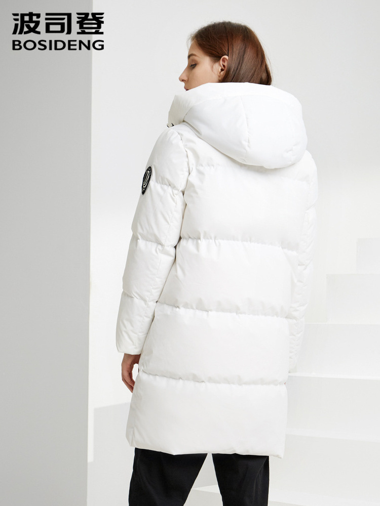 Bosideng Women's Down Jacket Middle-long New Fashion Hooded Windproof Warm Waterproof Coat B90142502DS 201103