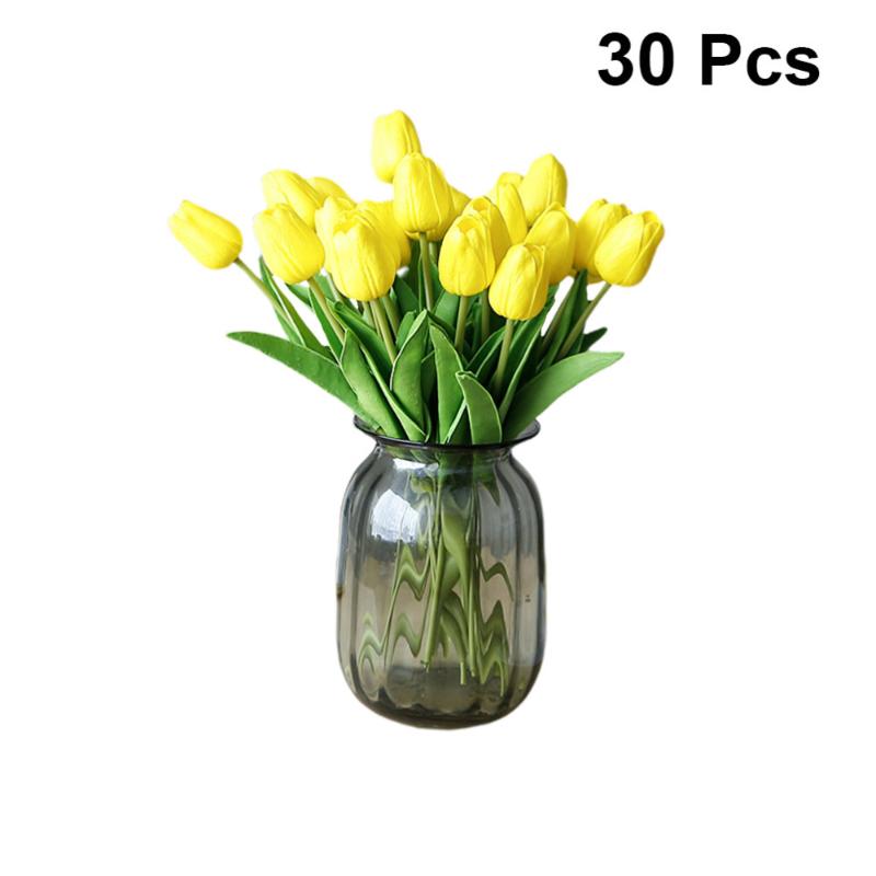 30pcs Yellow Artificial Tulip False Faux Silk Flower Wedding Home Bouquet Flowers Decor
30pcs Yellow Artificial Tulip False Faux Silk Flower Wedding Home Bouquet Flowers Decor