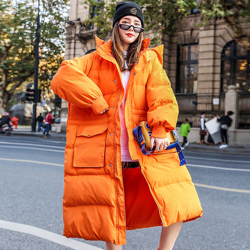 Winter Coat Women 2019 New Winter Jacket Women Long Down Parka Hooded White Duck Down Jacket Thick Warm Female Loose Down Coat T200102