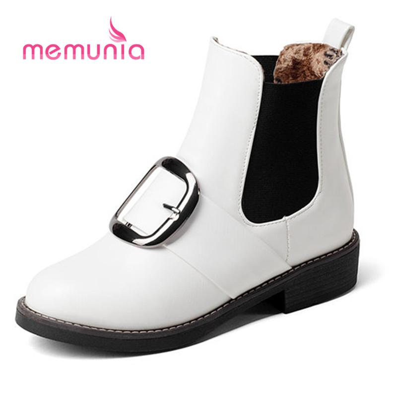 MEMUNIA big size 34-43 simple buckle fashion boots elegant round toe thick heels women boots 2021 new simple ankle, Black
MEMUNIA big size 34-43 simple buckle fashion boots elegant round toe thick heels women boots 2021 new simple ankle, Black