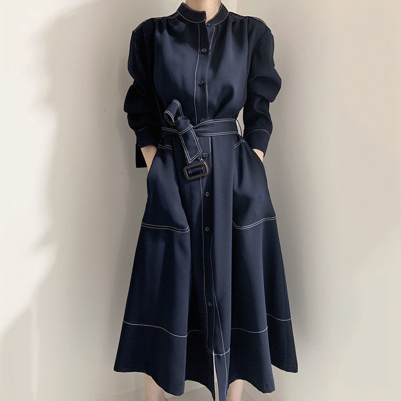 2021 New -autumn Turtleneck Vintage Cardigan Women's Dresses Only Loose A-line Dress Female Long Pocket Belt on GQKK, Cyan
2021 New -autumn Turtleneck Vintage Cardigan Women's Dresses Only Loose A-line Dress Female Long Pocket Belt on GQKK, Cyan