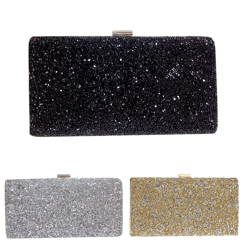 Woman Evening bag Women Diamond Rhinestone Clutch Crystal Day Clutch Wallet Wedding Purse Party Banquet, Silver
Woman Evening bag Women Diamond Rhinestone Clutch Crystal Day Clutch Wallet Wedding Purse Party Banquet, Silver