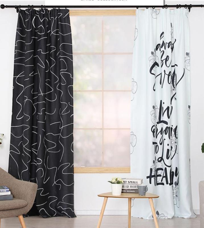 simple 3d curtains Customized finished curtain black and white line letters personality simple blackout curtain1, As pic
simple 3d curtains Customized finished curtain black and white line letters personality simple blackout curtain1, As pic