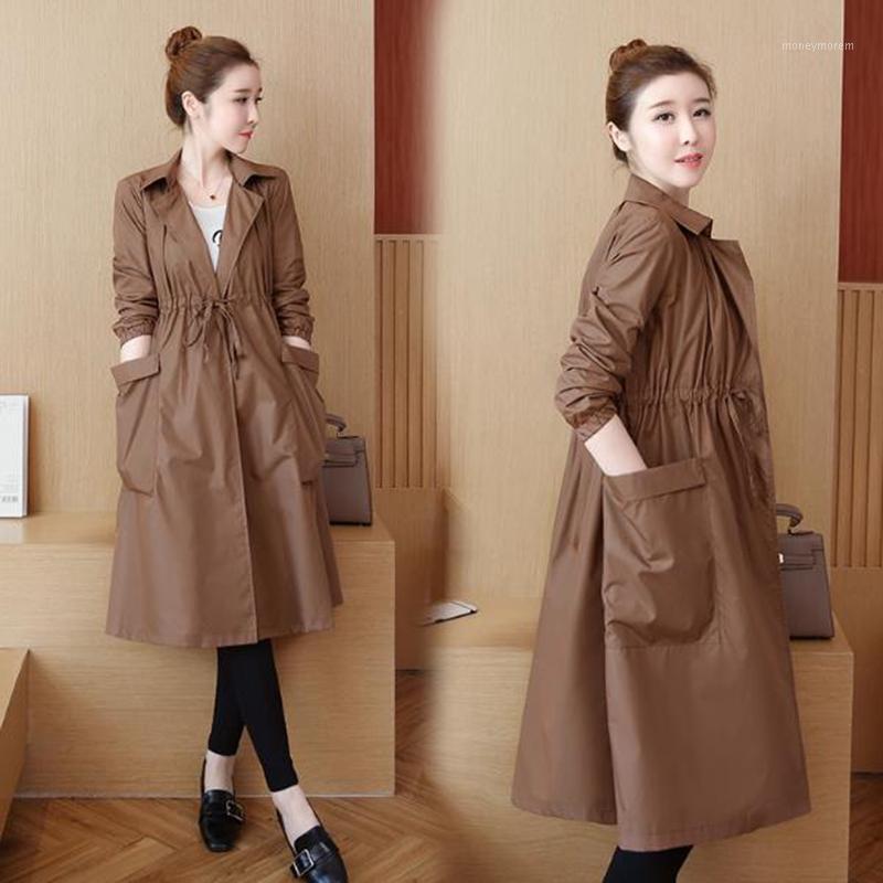Windbreaker women's middle long style over the knee 2020 spring autumn large size women's new loose fashionable waist coat1, Beige
Windbreaker women's middle long style over the knee 2020 spring autumn large size women's new loose fashionable waist coat1, Beige
