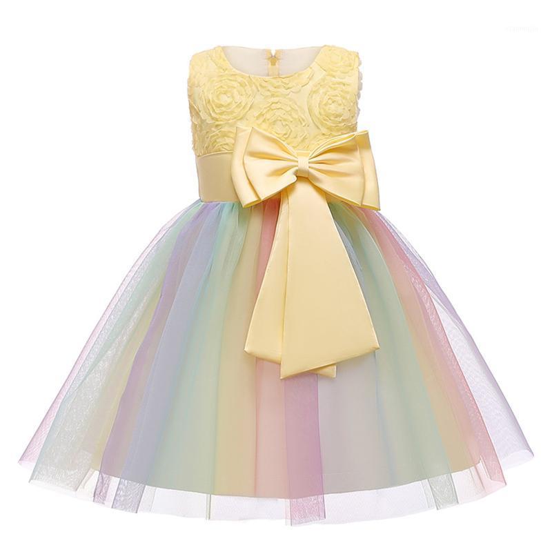 2T-9T) Children's sleeveless flower rainbow color matching gradient bow princess net gauze tutu dress dress gorgeous flower F4*1, As photo
2T-9T) Children's sleeveless flower rainbow color matching gradient bow princess net gauze tutu dress dress gorgeous flower F4*1, As photo