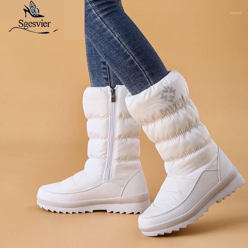 Sgesvier New warm snow boots women zipper platform boots solid color waterproof mid calf thick fur winter Big size 36-411, Black
Sgesvier New warm snow boots women zipper platform boots solid color waterproof mid calf thick fur winter Big size 36-411, Black