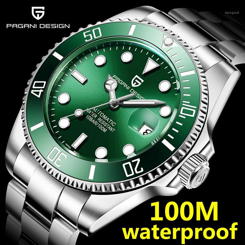 Wristwatches PAGANI Desig Top Men Mechanical Watches Automatic Waterproof Stainless Steel Wristwatch Relogio Masculino 20211, 2 green
Wristwatches PAGANI Desig Top Men Mechanical Watches Automatic Waterproof Stainless Steel Wristwatch Relogio Masculino 20211, 2 green