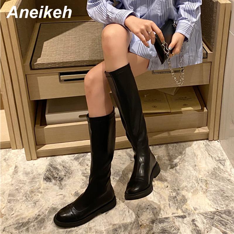 Aneikeh Spring Women Shoes Mid-Calf Riding Equestrian PU Sewing Square heel Slip-On Round Toe Black Size 35-39 Fashion New 2020
Aneikeh Spring Women Shoes Mid-Calf Riding Equestrian PU Sewing Square heel Slip-On Round Toe Black Size 35-39 Fashion New 2020