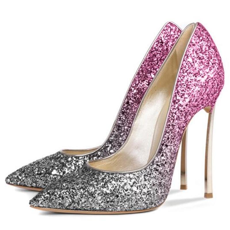 Pointed Toe Sequined Wedding Woman Pumps Gradient Crystal Rhinestone Fashion Office Shoes Party Ladies Shoes Metal Blade Heel, As picture
Pointed Toe Sequined Wedding Woman Pumps Gradient Crystal Rhinestone Fashion Office Shoes Party Ladies Shoes Metal Blade Heel, As picture