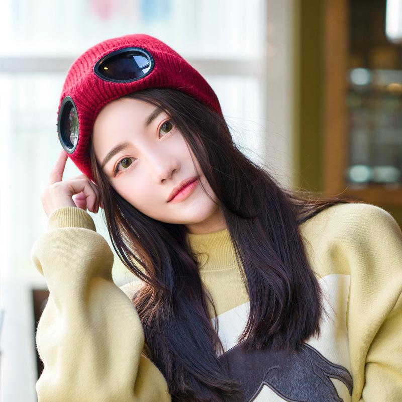 Men and women winter ski cycling cold glasses sweater cap plus velvet thick knit hat sunglasses multi-purpose cap
Men and women winter ski cycling cold glasses sweater cap plus velvet thick knit hat sunglasses multi-purpose cap
