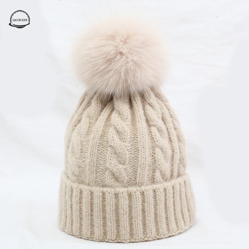 Real Fur Pompom Wool Winter Hat for Women Girls Knit Skullies Beanies Thick Warm Velvet Fleece Bonnet Femme Natural Pom Pom Hat1
Real Fur Pompom Wool Winter Hat for Women Girls Knit Skullies Beanies Thick Warm Velvet Fleece Bonnet Femme Natural Pom Pom Hat1