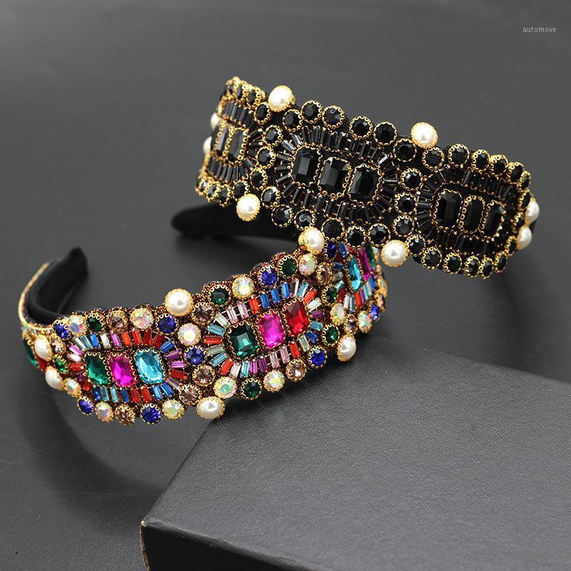 New baroque fashion temperament wide-sided luxury color rhinestone geometric headband ladies catwalk street hair accessories 7811
New baroque fashion temperament wide-sided luxury color rhinestone geometric headband ladies catwalk street hair accessories 7811