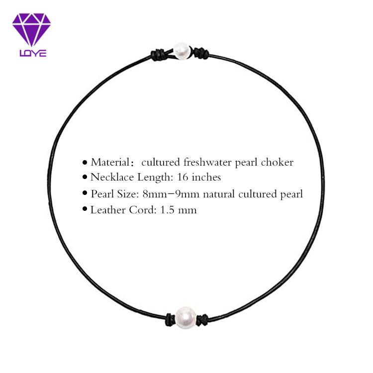 Charm Bracelets Natural Freshwater Pearl Necklace Simple Leather Rope Ladies Single Bead Handmade Jewelry
Charm Bracelets Natural Freshwater Pearl Necklace Simple Leather Rope Ladies Single Bead Handmade Jewelry
