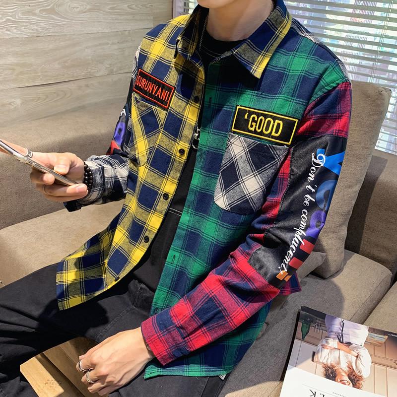 2020 Men's Cotton Lattice Long Sleeve Classic Style Coats Hawaiian Shirt Male French Cuff Mens Fashion Shirts Camisa Masculina, Yellow green lattice
2020 Men's Cotton Lattice Long Sleeve Classic Style Coats Hawaiian Shirt Male French Cuff Mens Fashion Shirts Camisa Masculina, Yellow green lattice