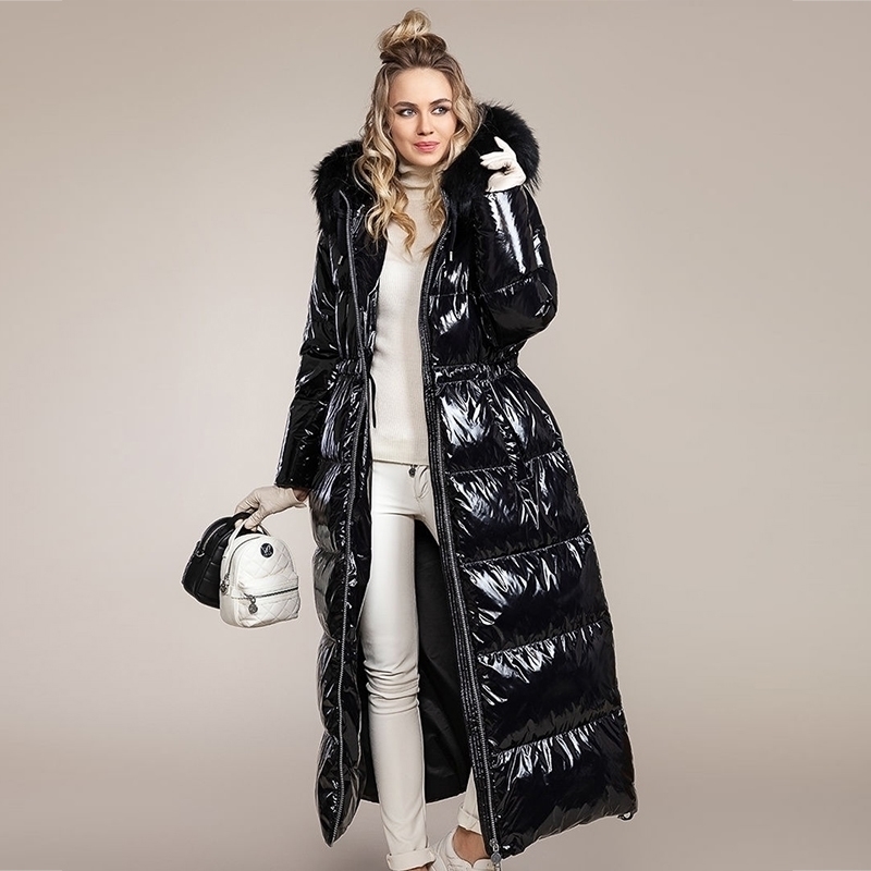 High Quality Winter Jacket Women Thick Parka Plus Size XLong Bio fluff Hooded Winter coat European style Warm Outwear Y201001
